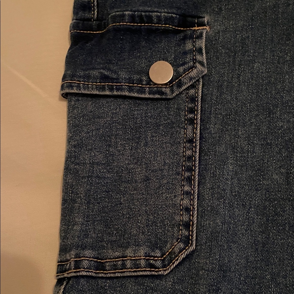 Northern Reflections Dark Indigo Cropped Cargo Jeans - Picture 6 of 10